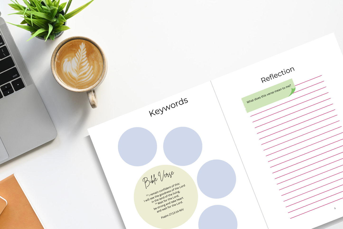 Bible verse mapping workbook interior writing pages