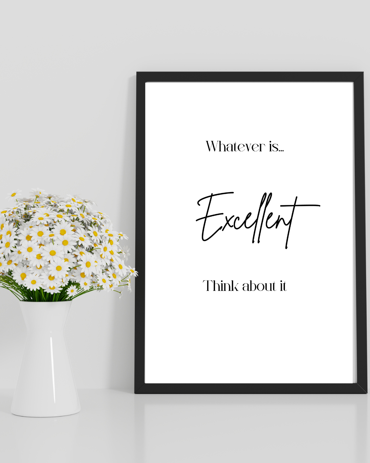 Motivational Poster | Think Positive Thoughts | Digital Download | Eight Poster Bundle