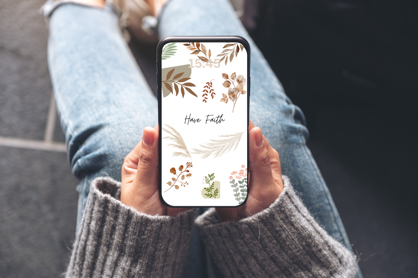Have Faith Boho Mobile Phone Wallpaper | iPhone Screen Background | Android Lockscreen