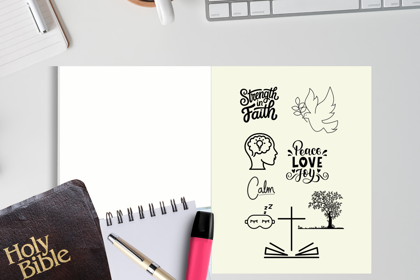Scripture study book for reflection and journalling practice