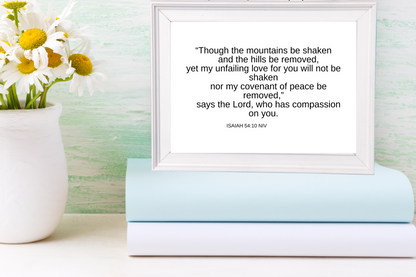 Isaiah 54 verse 10 |Encouraging Bible Verse | God's Unfailing Love | Covenant of Peace