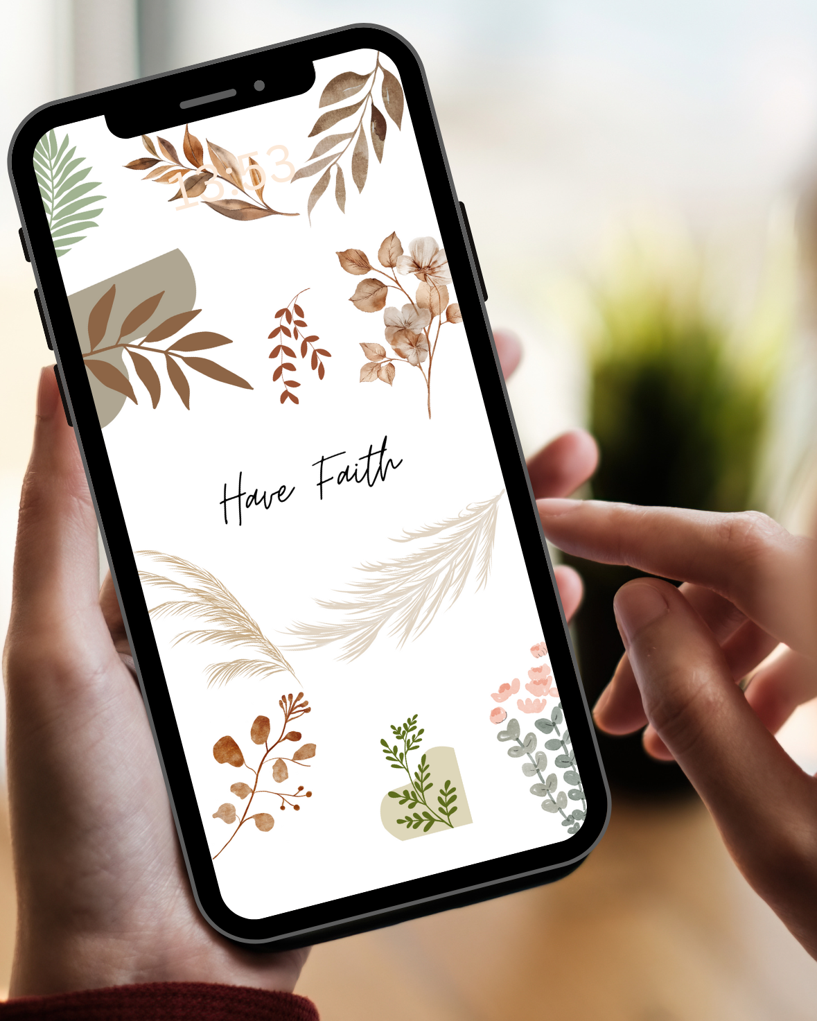 Have Faith Boho Mobile Phone Wallpaper | iPhone Screen Background | Android Lockscreen