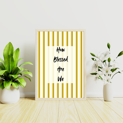 Minimalist gratitude wall art printable displayed in contemporary home interior