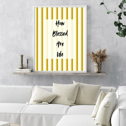Printable living room wall art featuring elegant black brush lettering