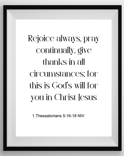 Rejoice Always Motivational Poster | Digital Download