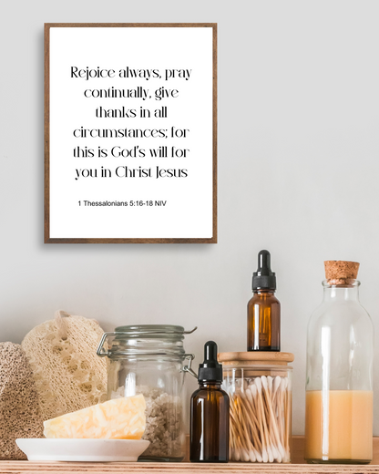 Rejoice Always Motivational Poster | Digital Download