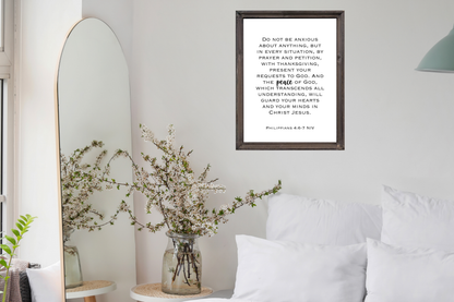 Black and white Scripture verse printable suitable for living room or kitchen
