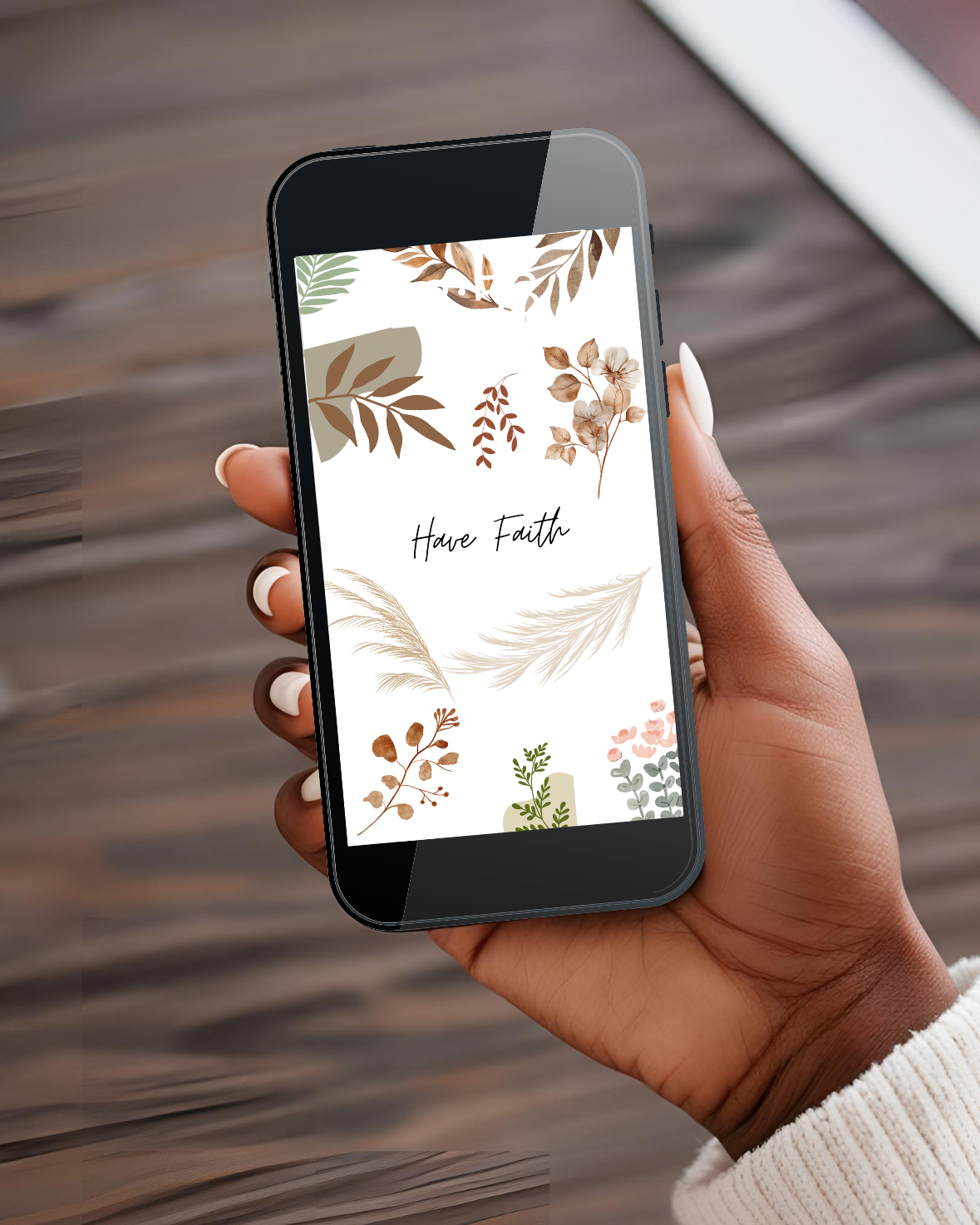 Have Faith Boho Mobile Phone Wallpaper | iPhone Screen Background | Android Lockscreen
